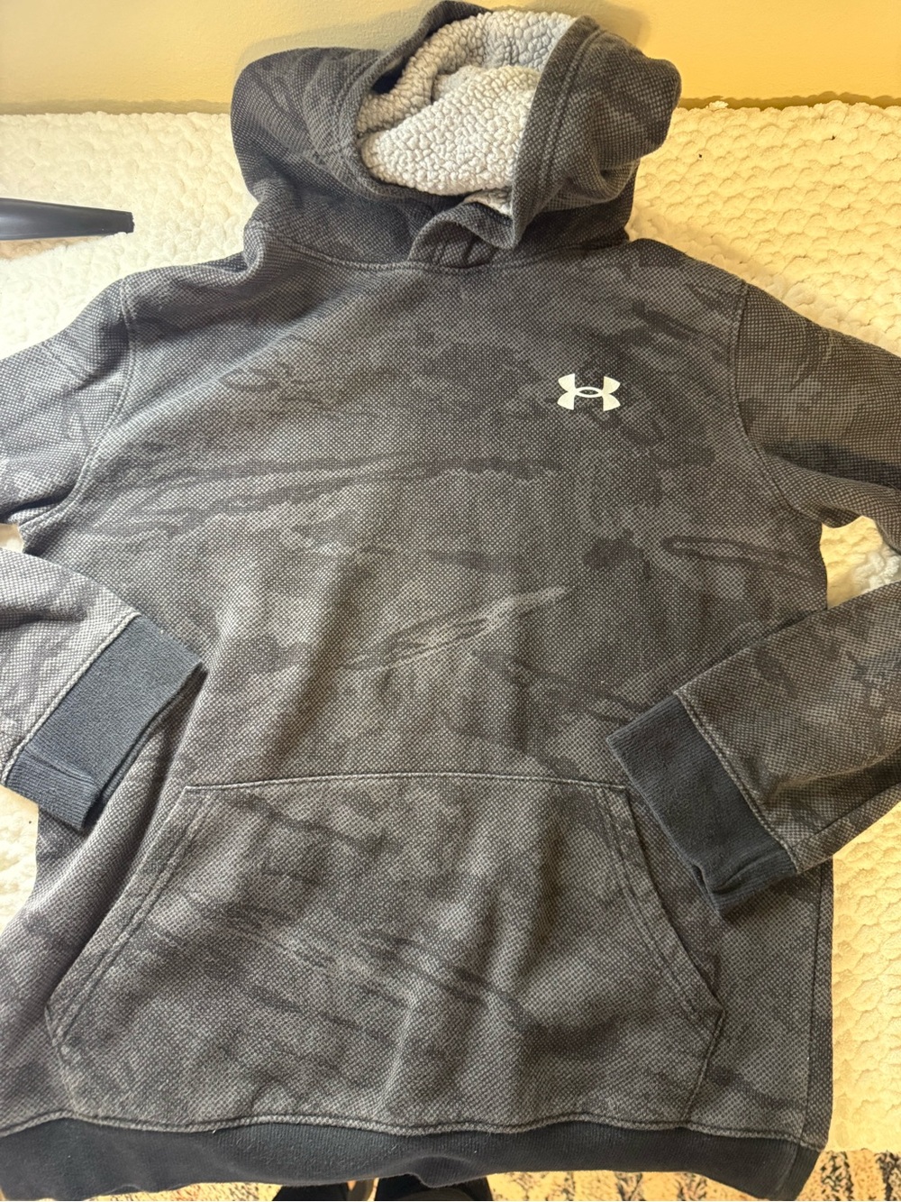 Under Armour Gray Sherpa-Lined Hoodie for Kids